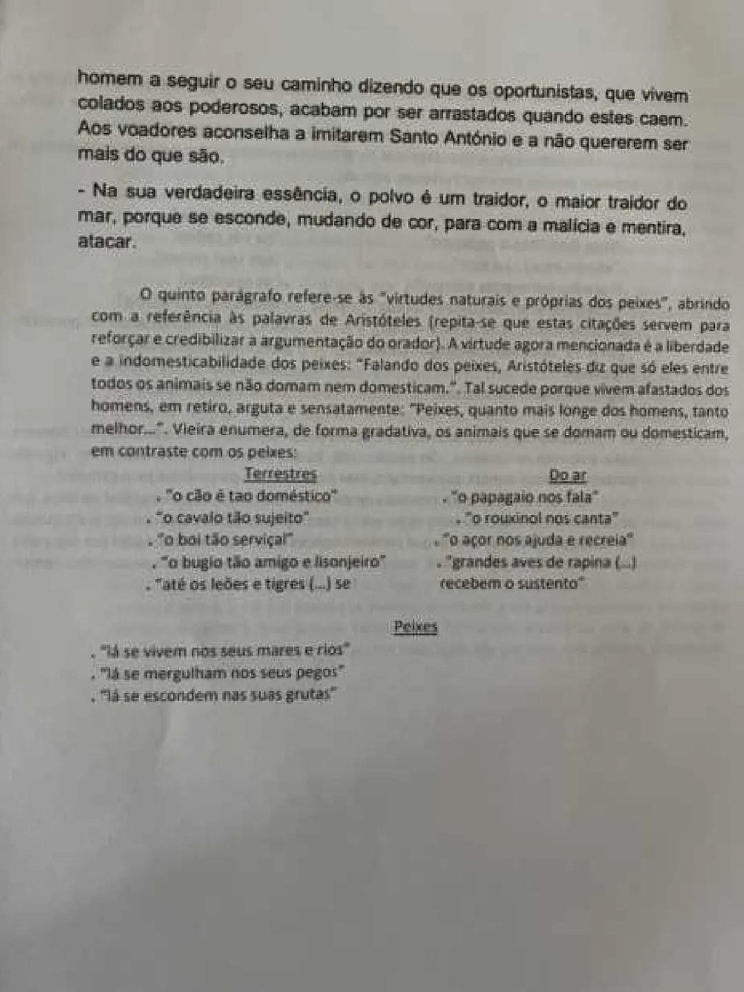 11 ano
SERMÃO DE SANTO ANTÓNIO AOS PEIXES
Sermão
- Discurso religiosos que se integra na chama oratória (arte de discursar
em público).
-Exo