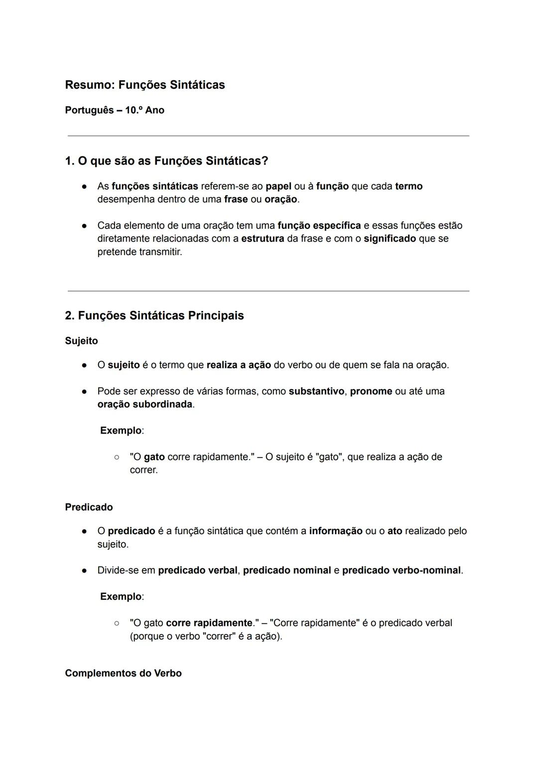 Funções sintáticas