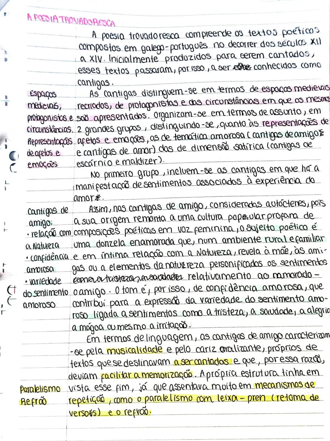 PORTUGUÊS
POESIA TROVADORESCA :
* Chamamos poesia trovadoresca galego-portuguesa ao conjunto
de c. 1690 poesias que constitui a mais anti