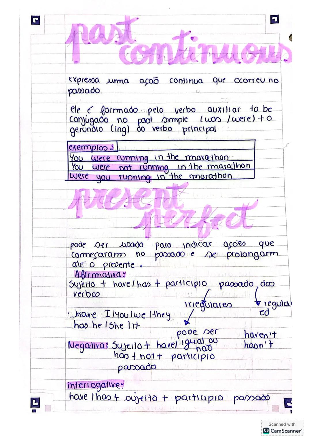 present perfect , past simples e past continuos