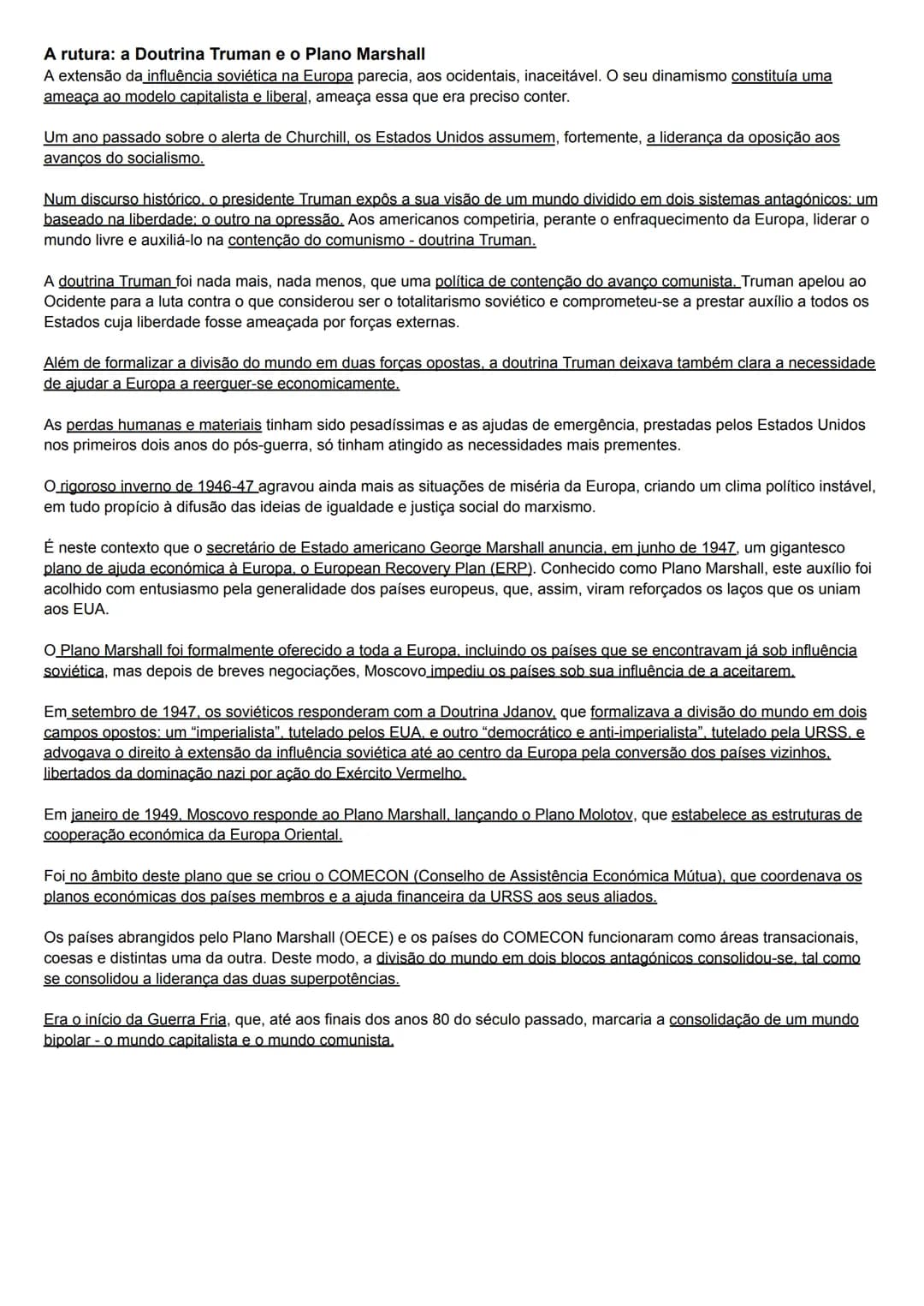 # Nascimento de uma nova ordem internacional:
A Segunda Guerra Mundial alterou de forma profunda o equilíbrio de forças nas relações interna