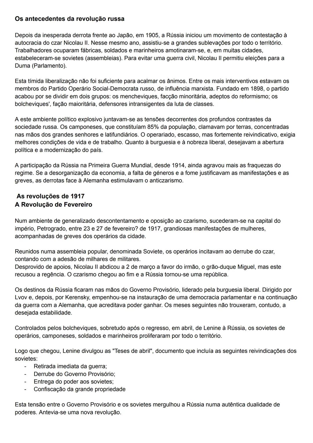 # A I Guerra Mundial - a rutura no panorama político europeu e mundial
No século XIX, em virtude do processo de industrialização e desenvol