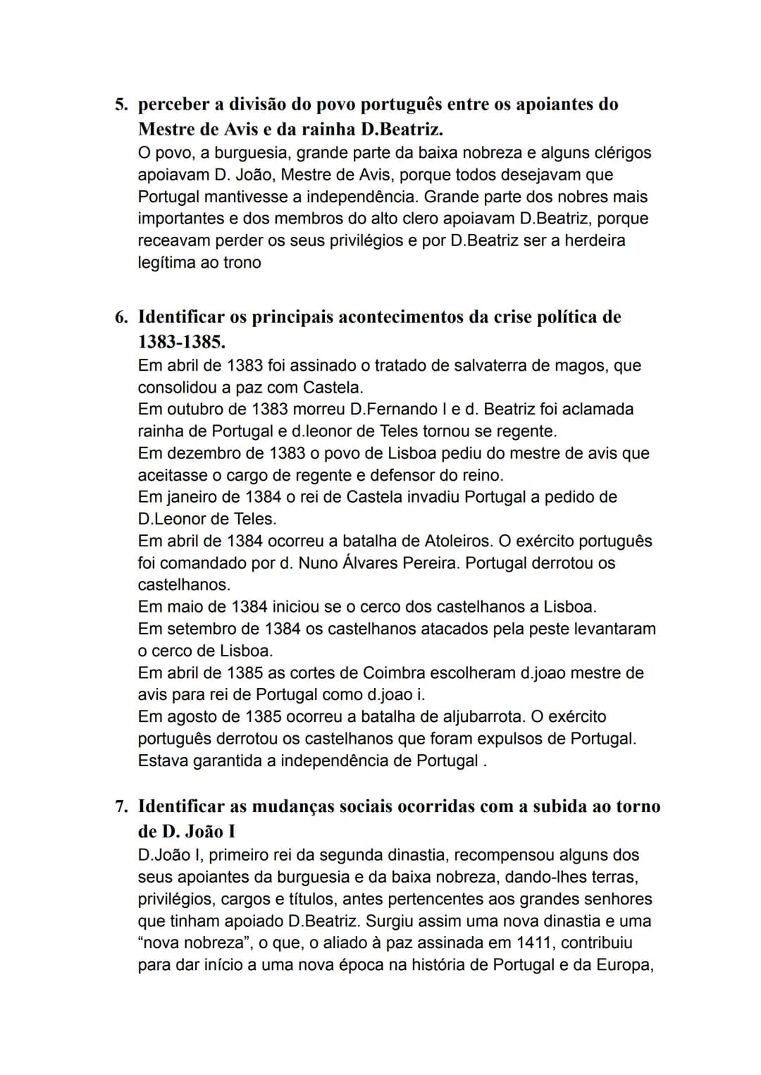 RESUMOS PARA HISTÓRIA
1. identificar sinais de crise no século XIV em Portugal.
O séc. XIV foi um século de fomes, pestes e guerras, maus an
