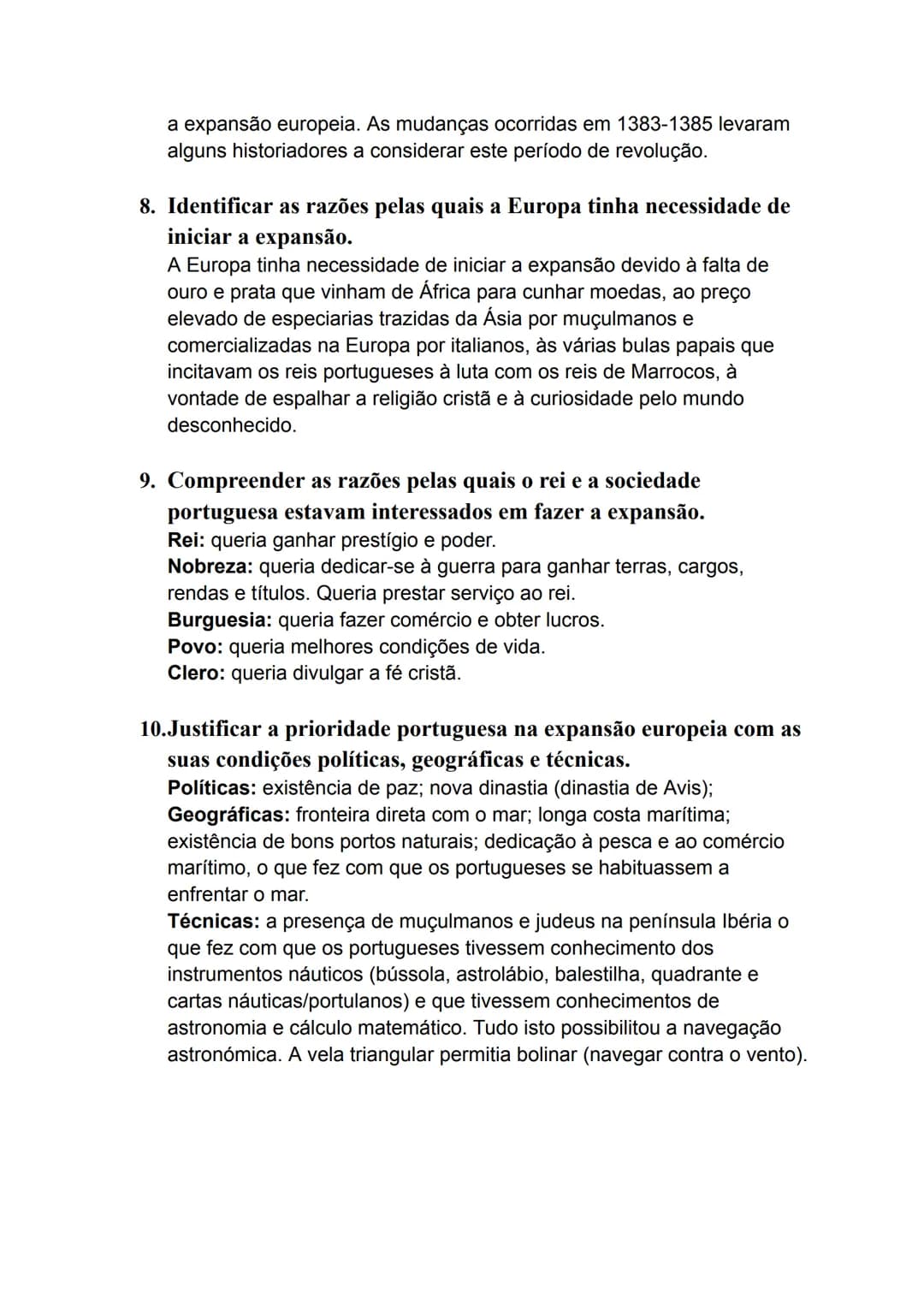 RESUMOS PARA HISTÓRIA
1. identificar sinais de crise no século XIV em Portugal.
O séc. XIV foi um século de fomes, pestes e guerras, maus an