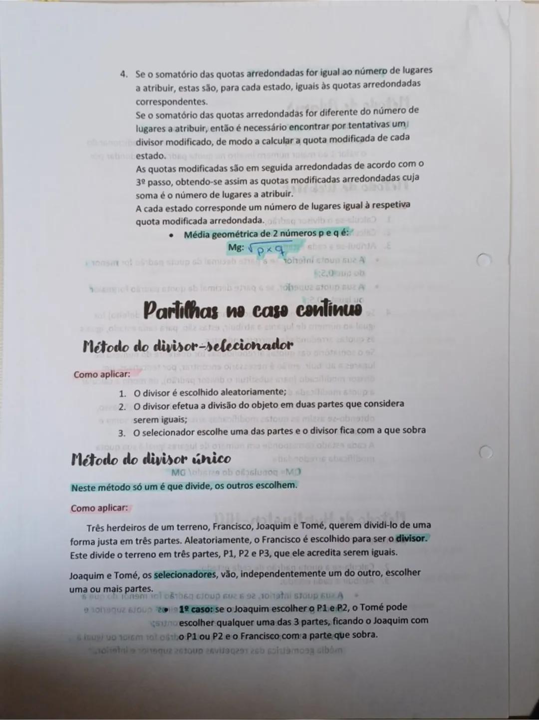 10º Ano
resumos # Teoria matemática das eleições
* Sistemas de votação
* Sistema majoritário
* Neste tipo de Sistema, podemos distinguir