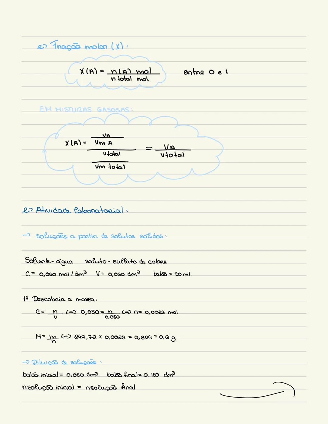 => Gases e dispensões:
-> dei de avogačno, volume molon e massa voluimica: (2.2.1)
- gases compostos pelo mesmo nº de moléculas vào ocupan