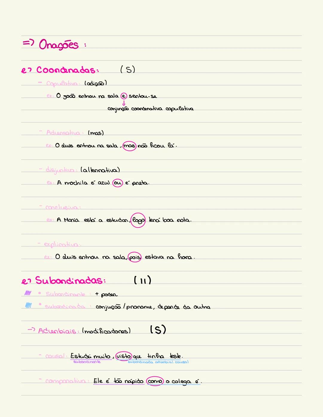 Orações: Resumo Essencial de Português para 10° Ano
