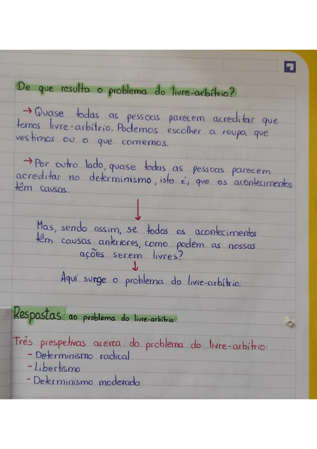 # O PROBLEMA do LIVRE-ARBITRIO
Este problema pode ser formulado através de questões
como as seguintes:
* Será que existe livre-arbitrio?