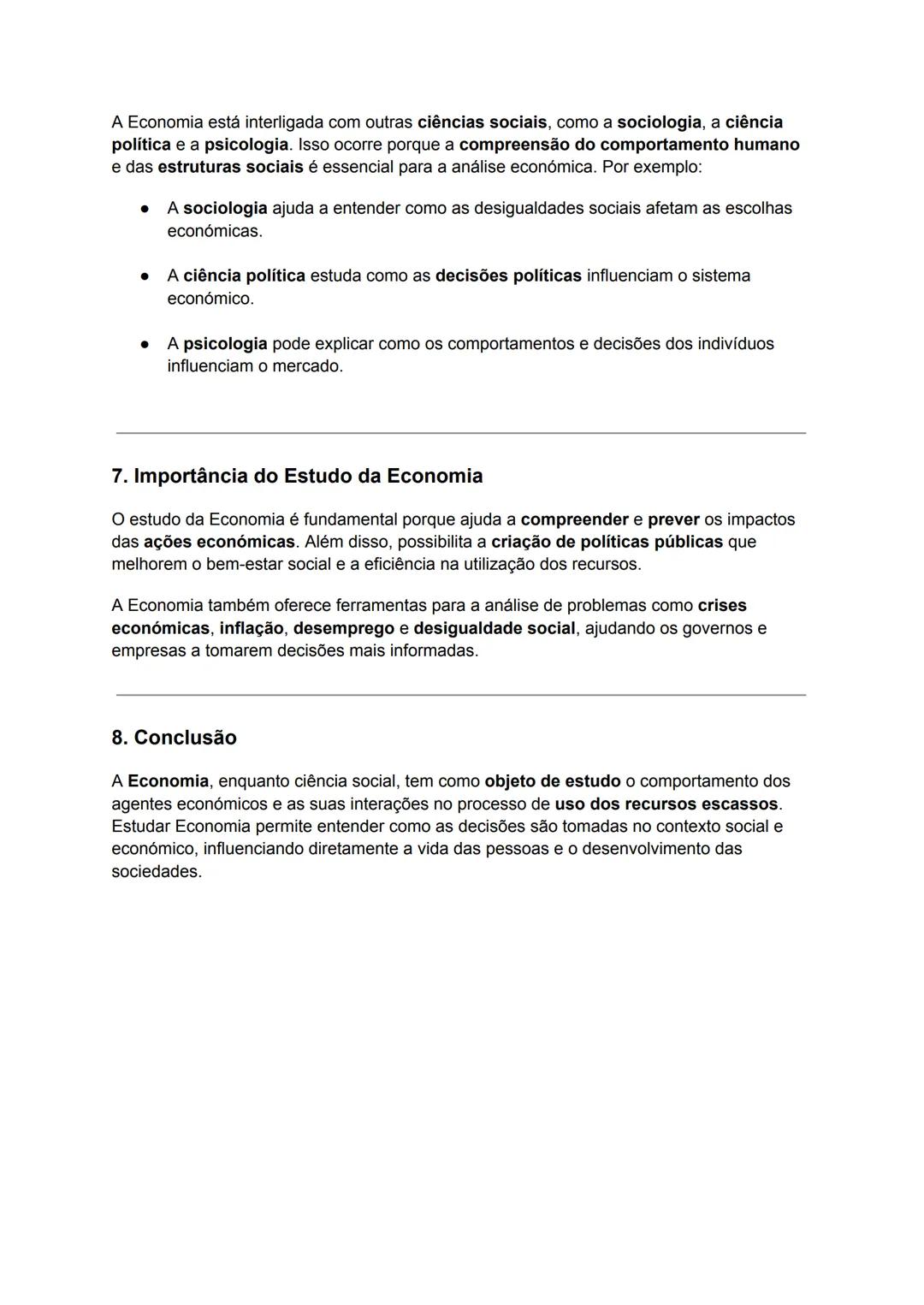 # Resumo: A Economia como Ciência - Objeto de Estudo
Economia A - 10.º Ano
## 1. O que é a Economia?
A Economia é uma ciência social que