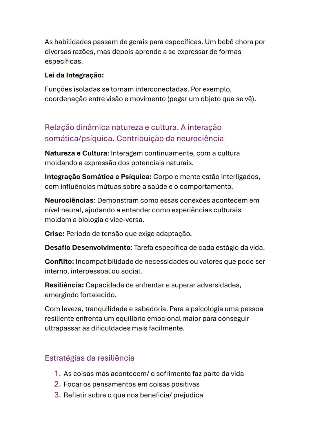 # Resumo de psicologia
Desenvolvimento humano
É o conjunto de mudanças recíprocas entre os diversos individuais em
contexto em que interag
