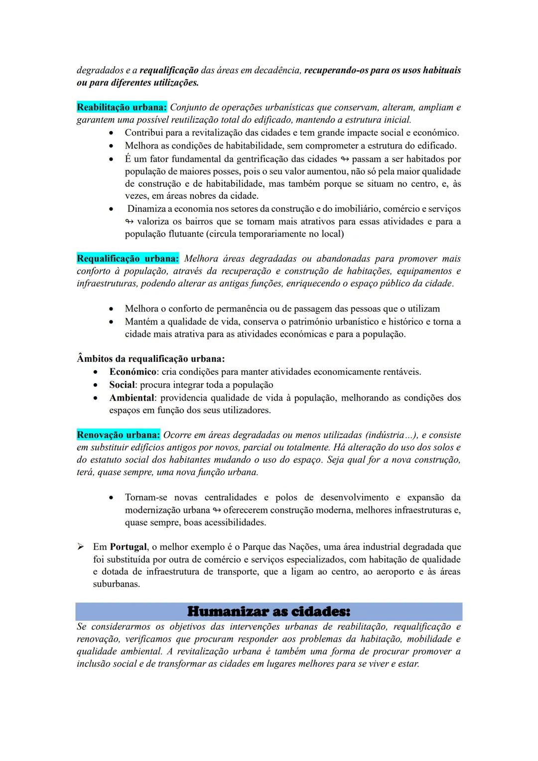 # A qualidade de vida urbana:
A qualidade de vida urbana, depende da capacidade de resposta às necessidades da população,
tais como:
* S