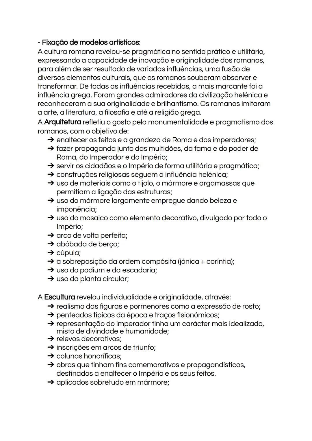 10° ano:
Raízes mediterrânicas da civilização europeia - cidade, cidadania e
império na Antiguidade Clássica
Modelo Romano:
- A 753 a.C é f