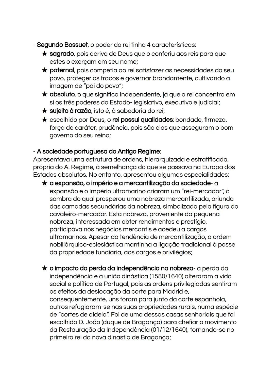 11° ano:
A Europa nos séculos XVII e XVIII - sociedade, poder e dinâmicas
coloniais
Antigo Regime:
- O Antigo Regime (séc.XVI/XVIII) está a
