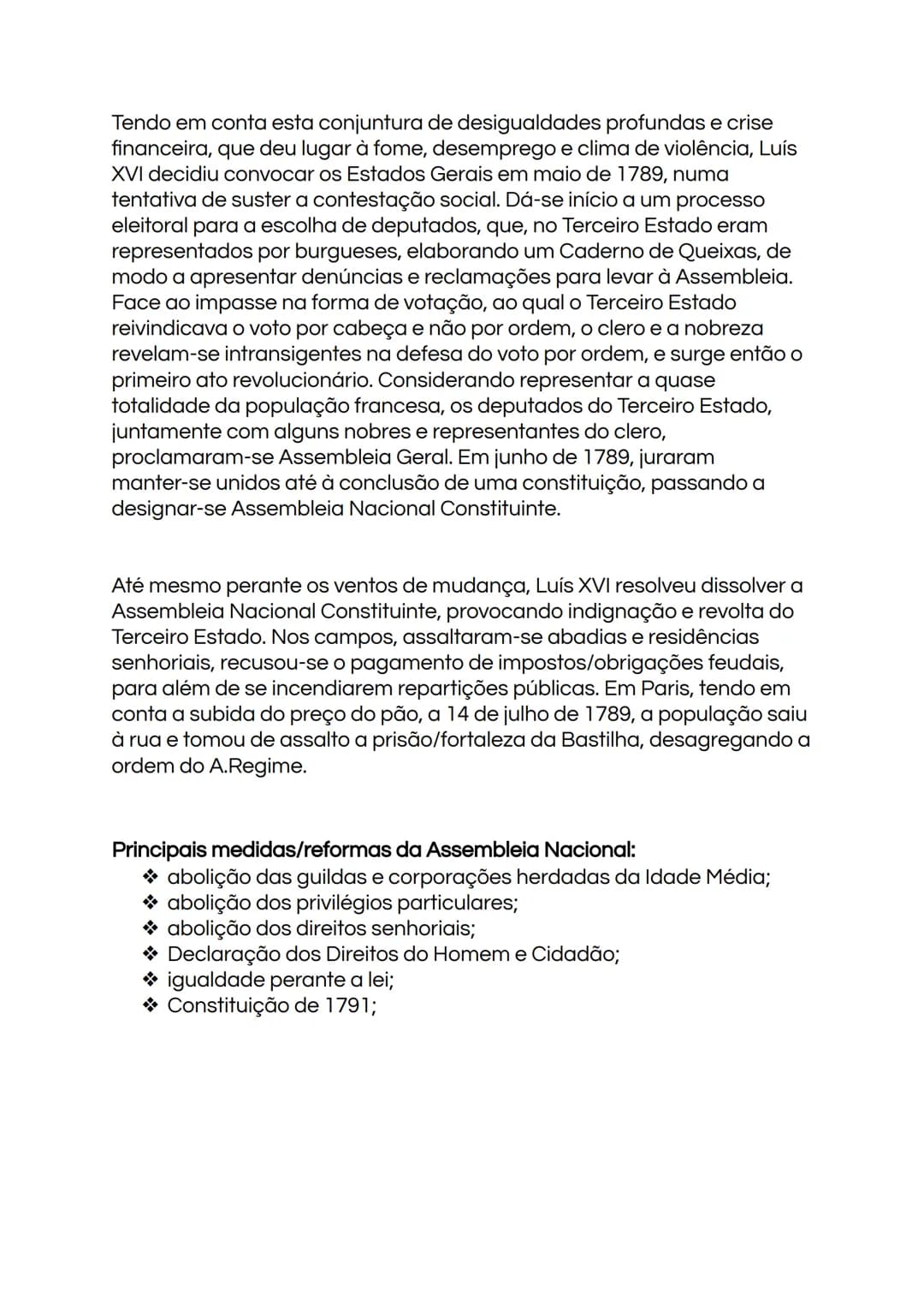 11° ano (2):
O liberalismo - ideologia e revolução, modelos e práticas nos séculos
XVIII e XIX
Revolução Francesa
A Revolução Francesa re