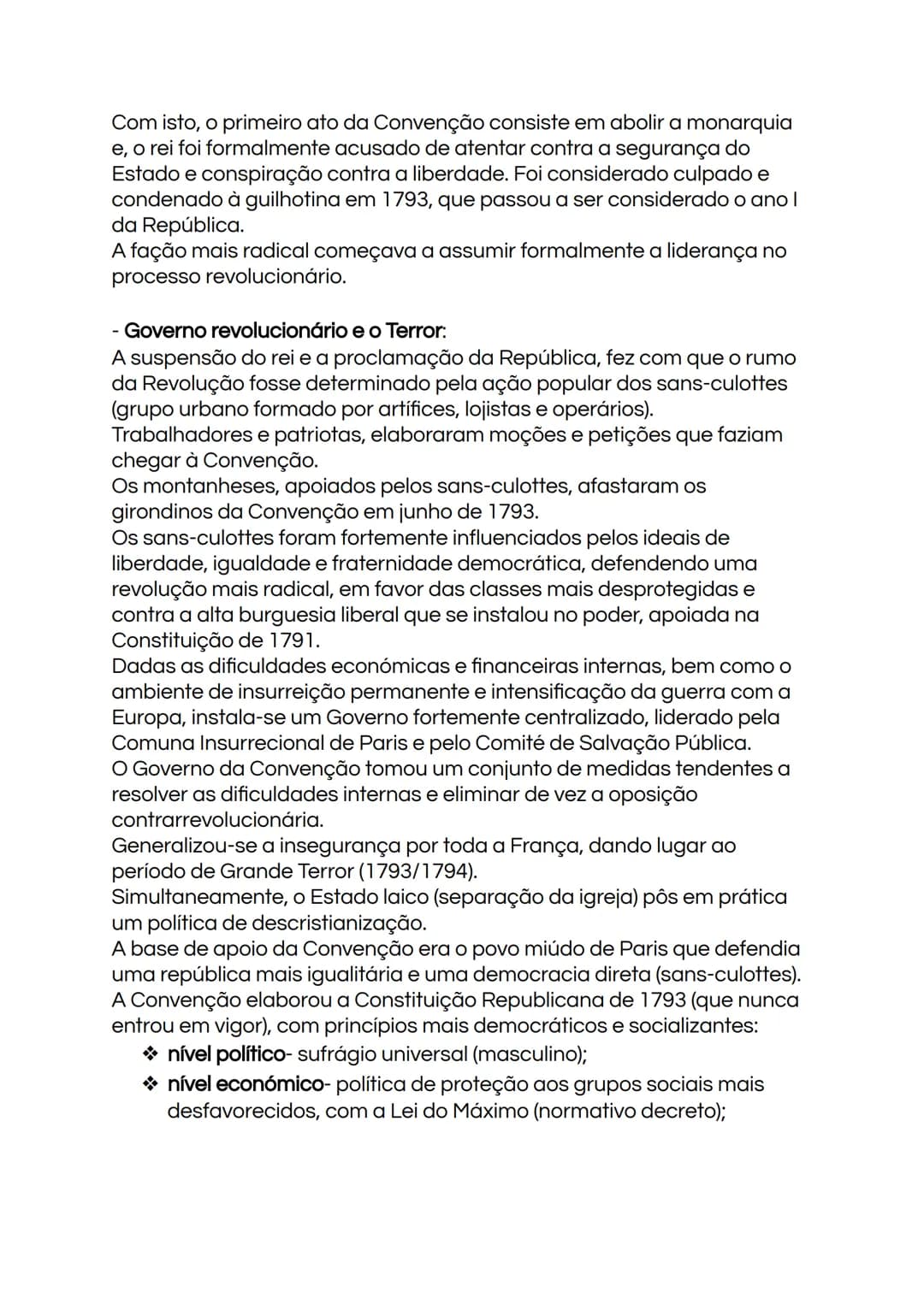 11° ano (2):
O liberalismo - ideologia e revolução, modelos e práticas nos séculos
XVIII e XIX
Revolução Francesa
A Revolução Francesa re