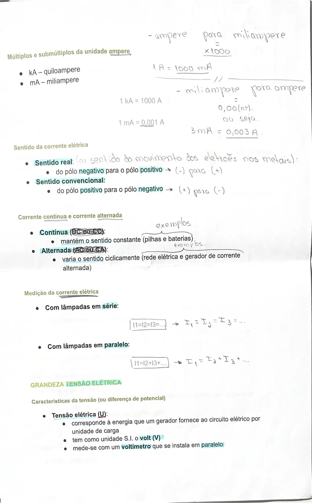 # CORRENTE ELÉTRICA
O que é a corrente elétrica?
* Corrente elétrica:
* movimento orientado de partículas com carga elétrica (elet