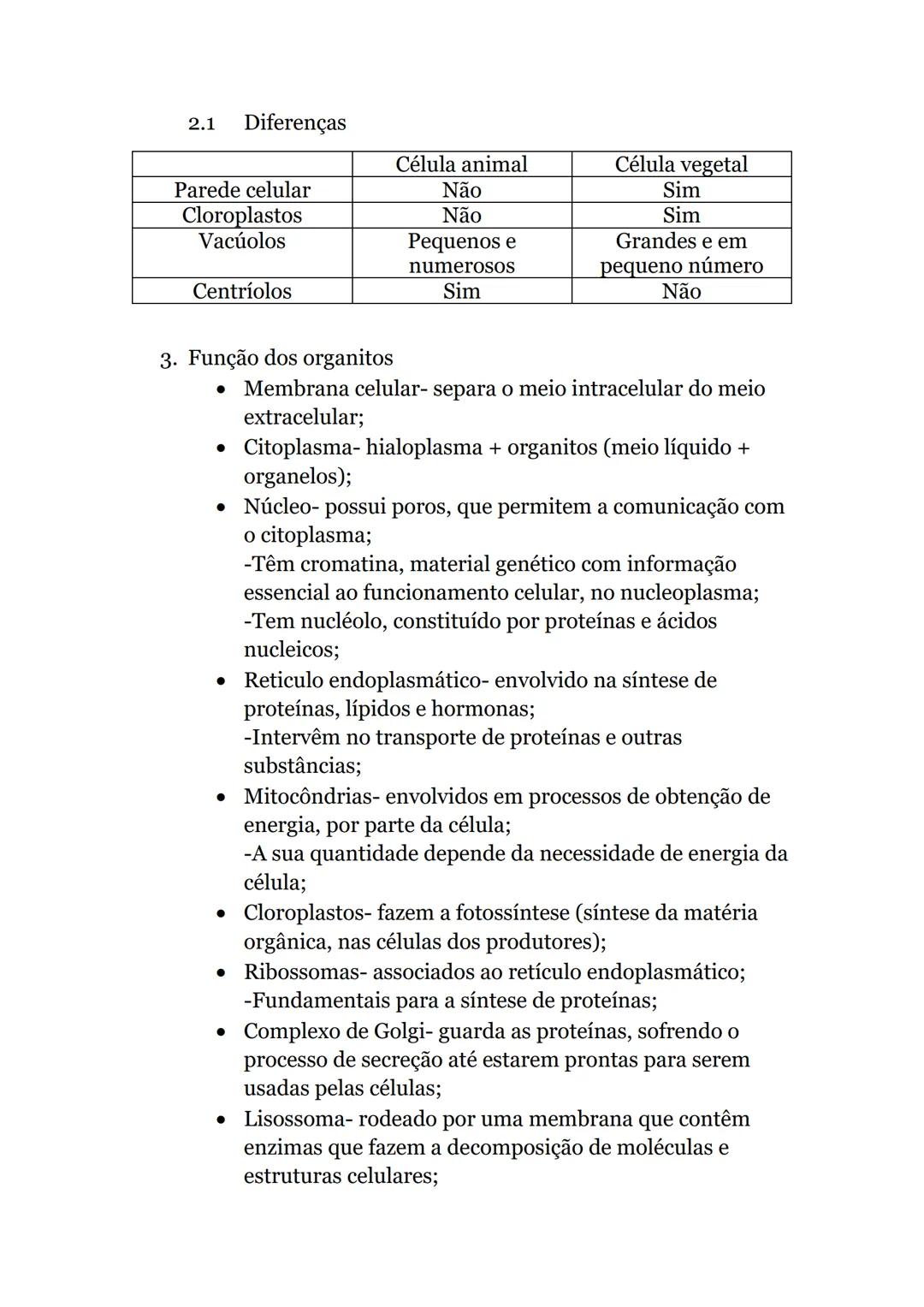Células e Biomoléculas
1. Organização biológica
• Organismos unicelulares-
compostos por uma única
célula, capaz de realizar
todas as funçõe