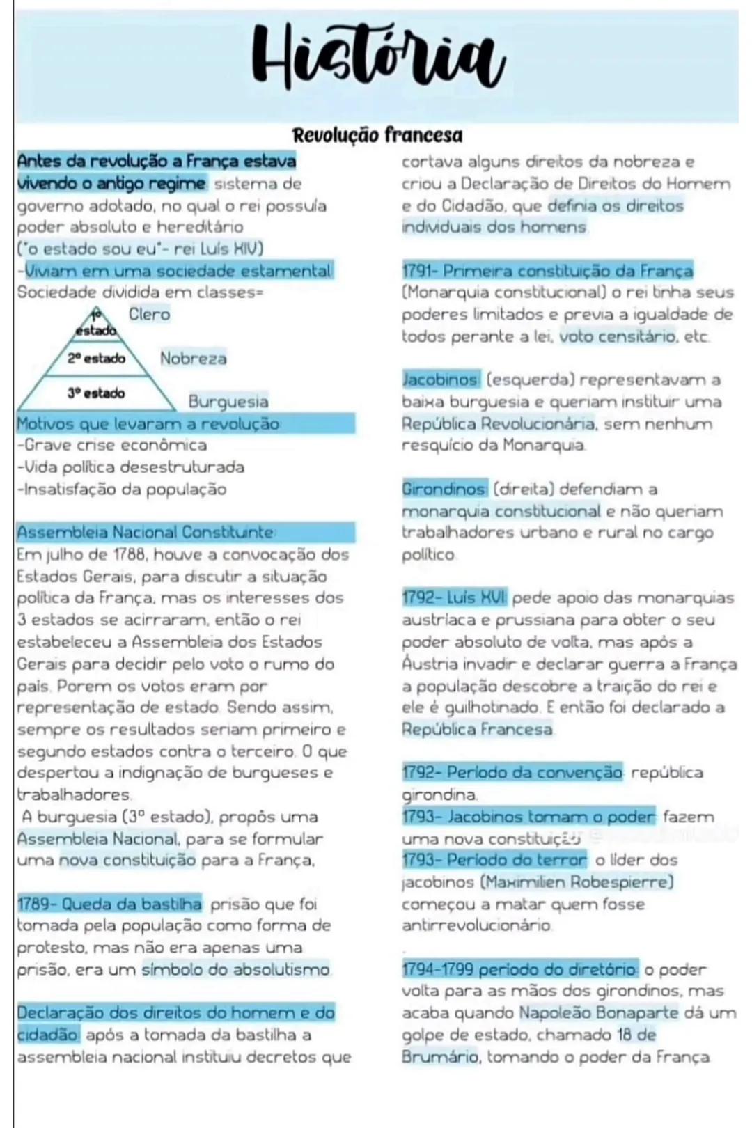 # Revolução Francesa
CRISE ECONOMICA E POLÍTICA
* Problemas na agricultura francesa, devido a
problemas climáticos e a falta de alim