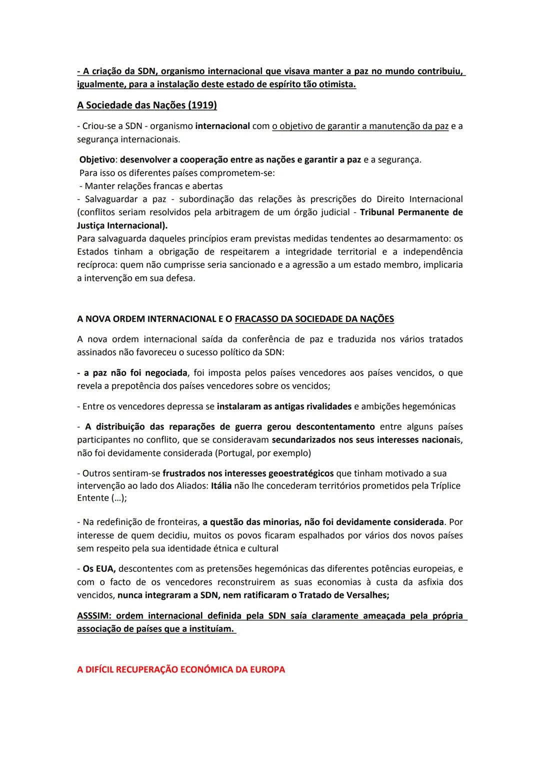 --- OCR Start ---
UM NOVO EQUILÍBRIO GLOBAL
- 1ª Guerra Mundial (1914/1918)
- Assinatura do Armistício pela Alemanha (11 de novembro de 1918