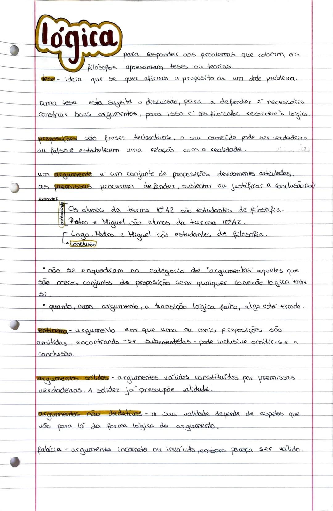 # lógica
para responder aos problems que colocam, os
filósofos apresentam teses ou teorias.
dese - ideia que se quer afirmar a proposito d