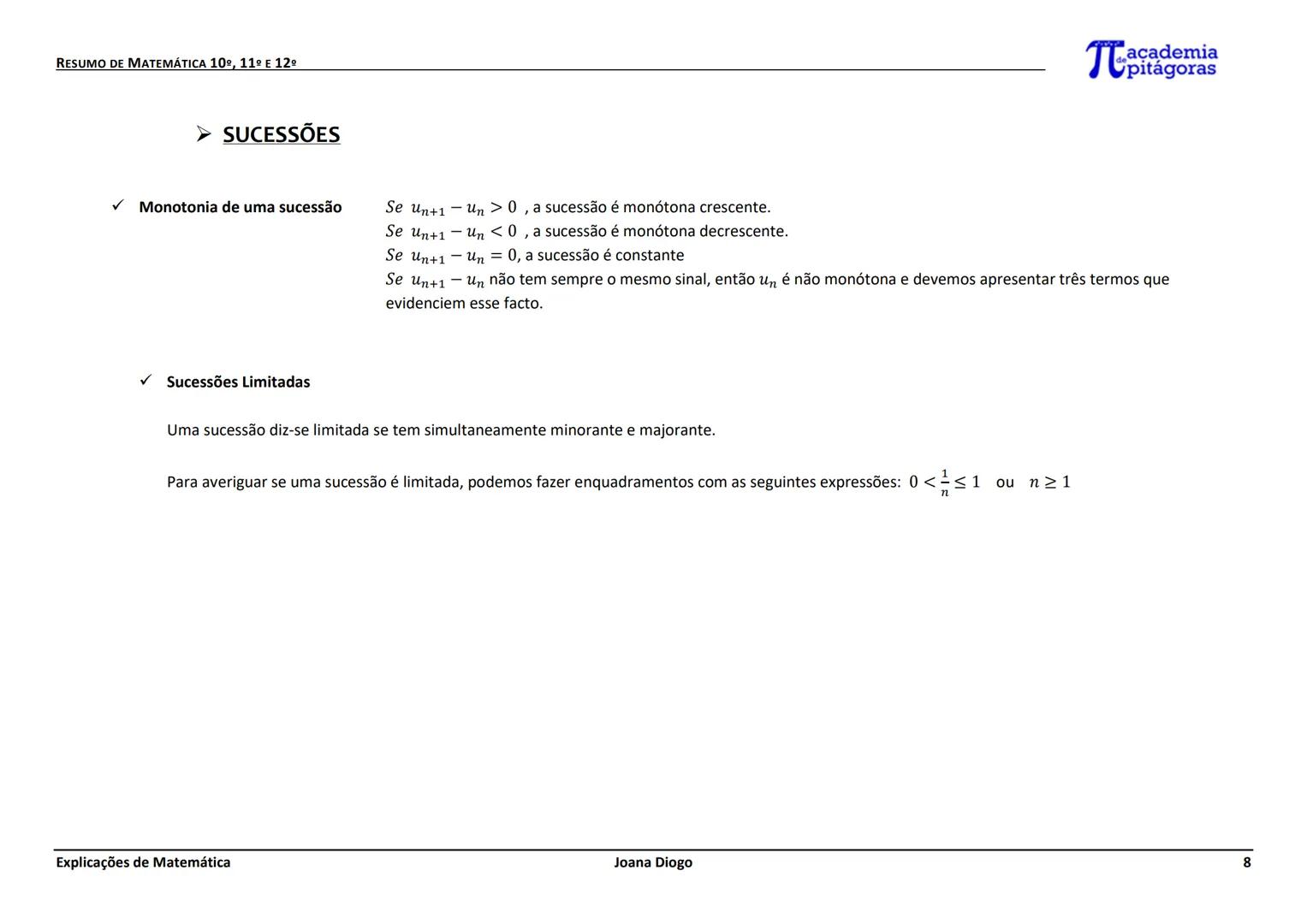 RESUMO DE MATEMÁTICA 10º, 11º E 12º
GEOMETRIA
| Plano (R2) |