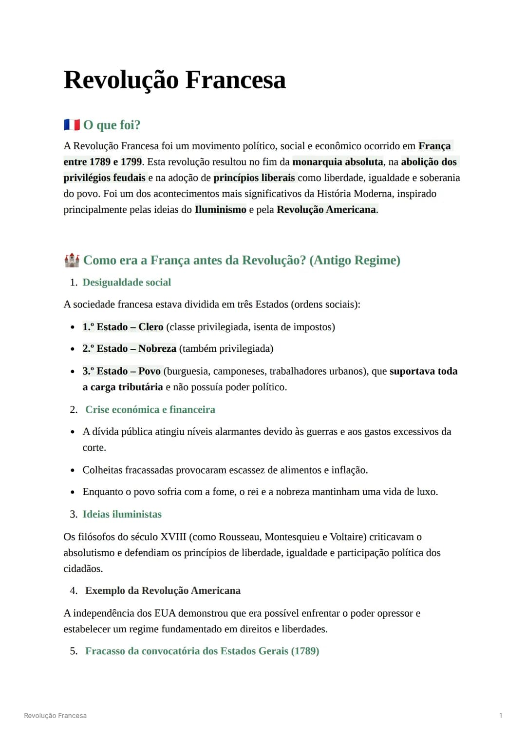 # Revolução Francesa
## O que foi?
A Revolução Francesa foi um movimento político, social e econômico ocorrido em França
entre 1789 e 1799