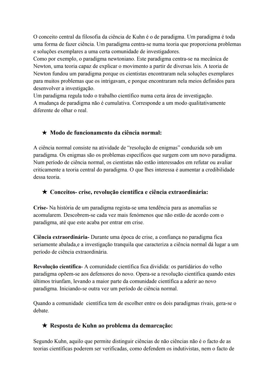 # Popper e Kuhn- Teste de Filosofia (22 de março de 2024)
Popper vai propor outro método, contrariando Hume- o método hipotético- dedutivo