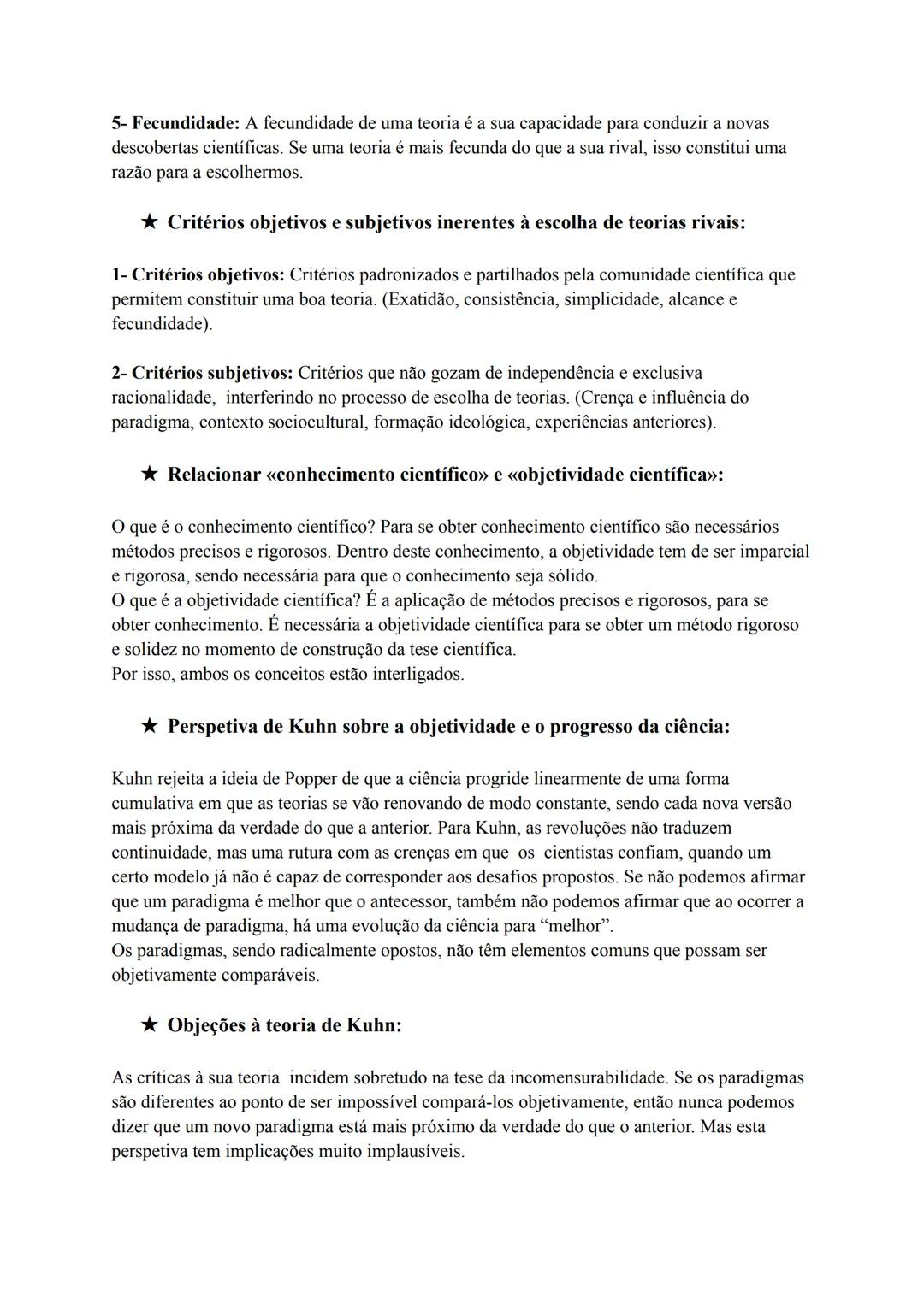 # Popper e Kuhn- Teste de Filosofia (22 de março de 2024)
Popper vai propor outro método, contrariando Hume- o método hipotético- dedutivo