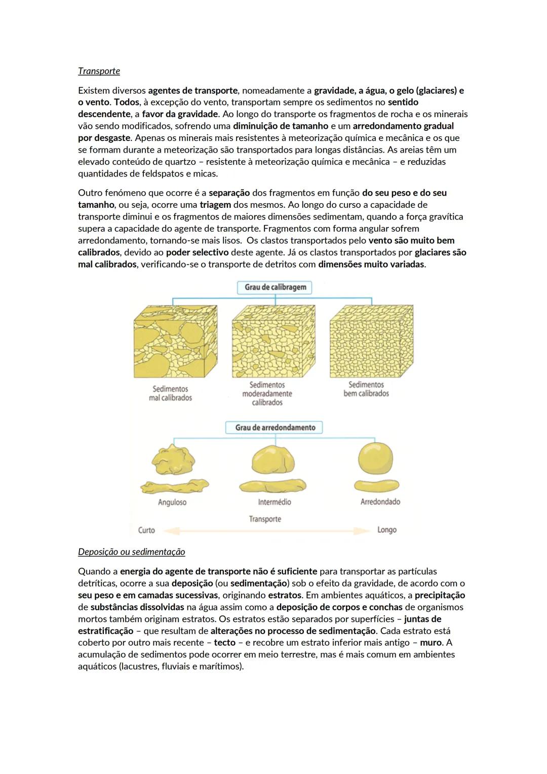 # Sedimentação e rochas sedimentares
As rochas sedimentares formam-se à superfície terrestre, ou nas suas proximidades, a partir de rochas
