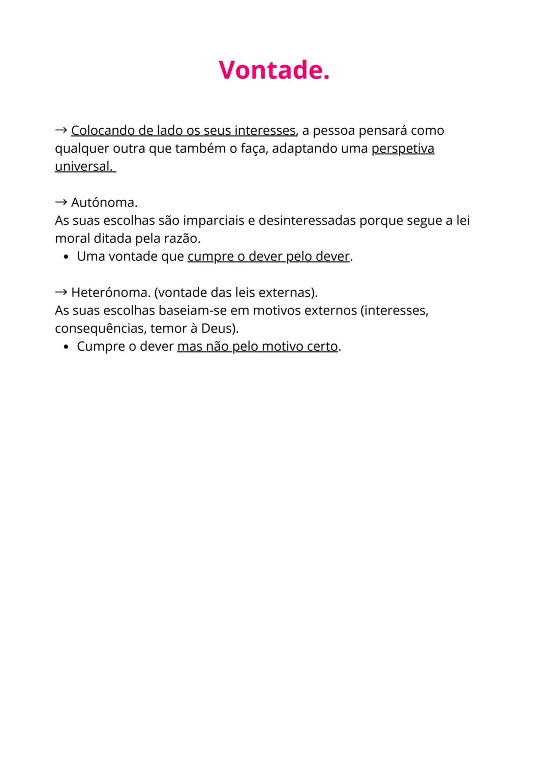 # A ética deontológica de Kant.
→ O valor moral de uma ação depende apenas da intensão.
Ética Deontológica: defende que o valor moral de u