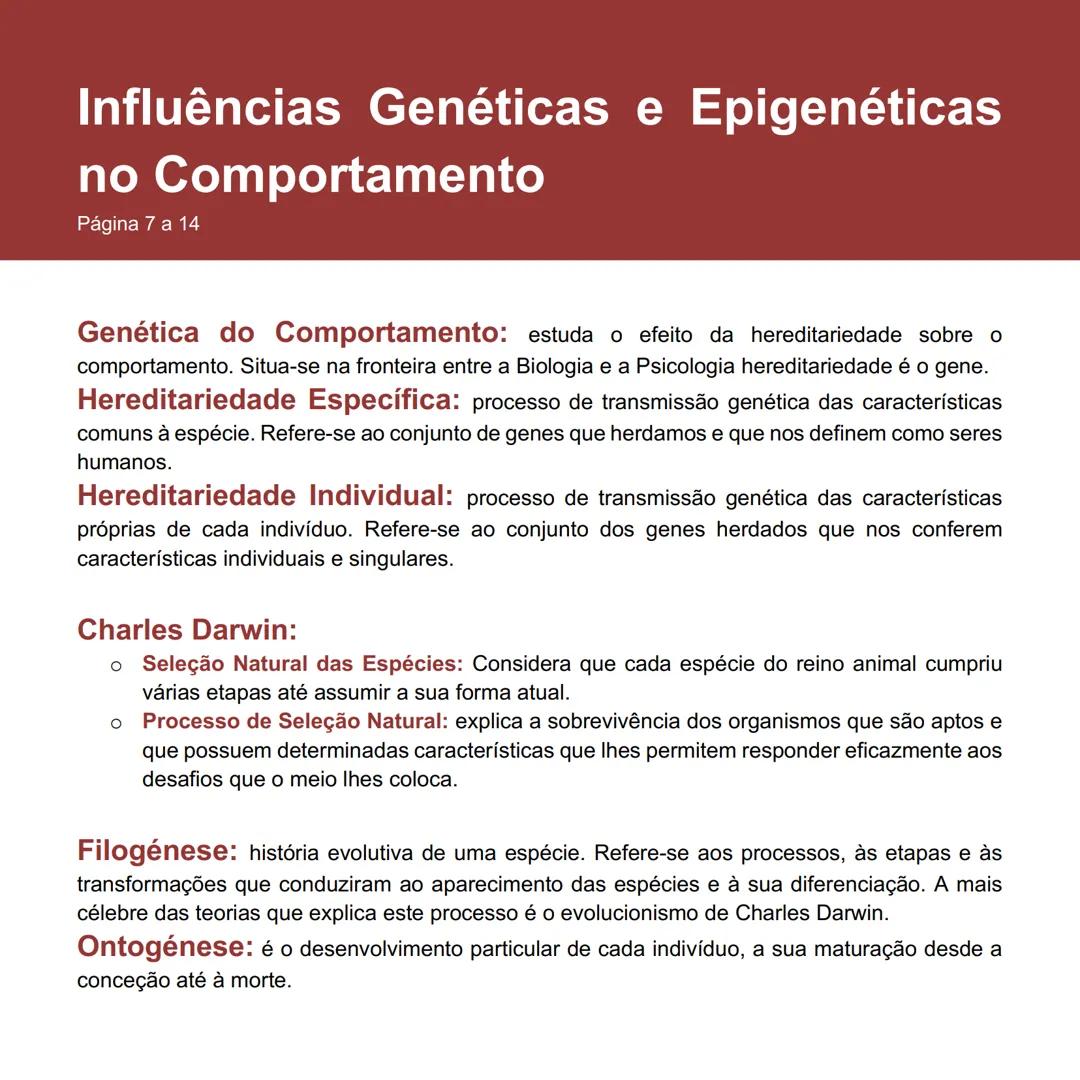 Influências Genéticas e Epigenéticas no Comportamento