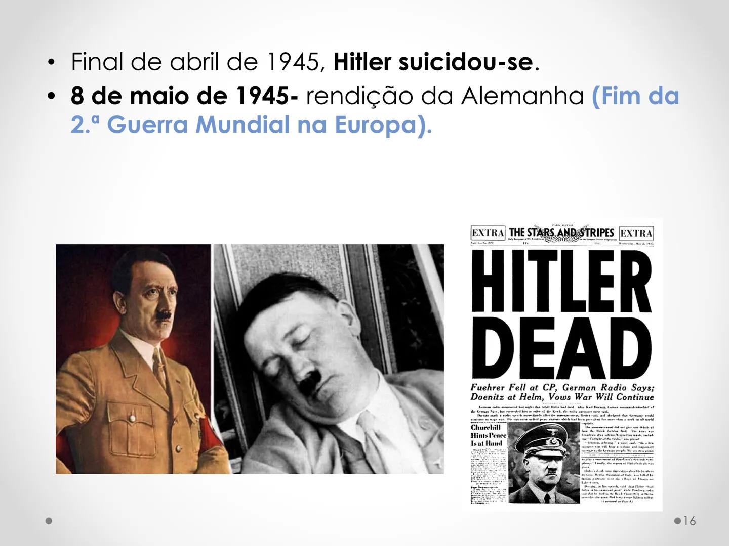 # 2.ª Guerra Mundial
1939-1945 # Os antecedentes da 2.ª Guerra Mundial
AE 1 Relacionar a 2.ª Guerra Mundial com o expansionismo das ditad