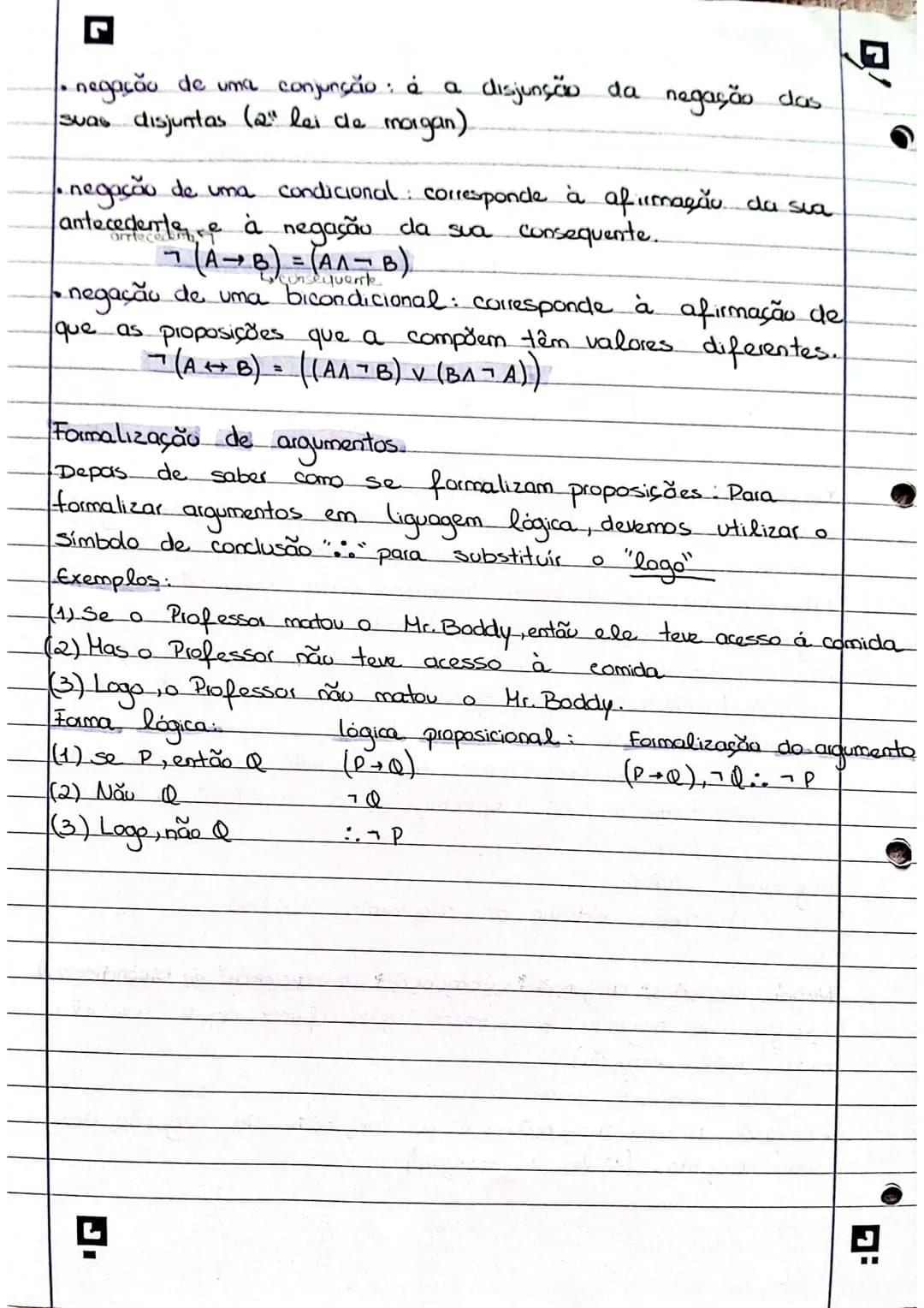 # LÓGICA
Operadores vero funcionais da lógica proposicional:
* Negação usamos o simbolo $\neg$ para substitur a expressão "não" Inverte