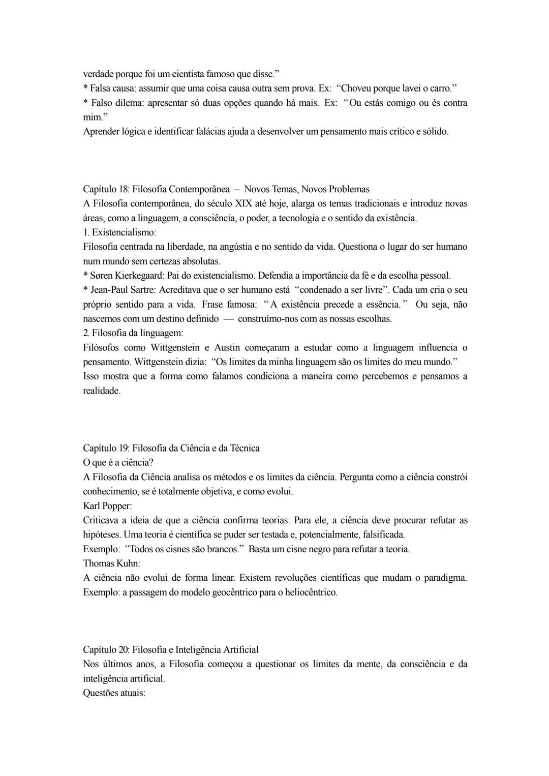 # Resumo Detalhado de Filosofia 10.° Ano
Capítulo 1: O que é a Filosofia
A Filosofia é uma forma especial de pensar. Não se limita a aceit