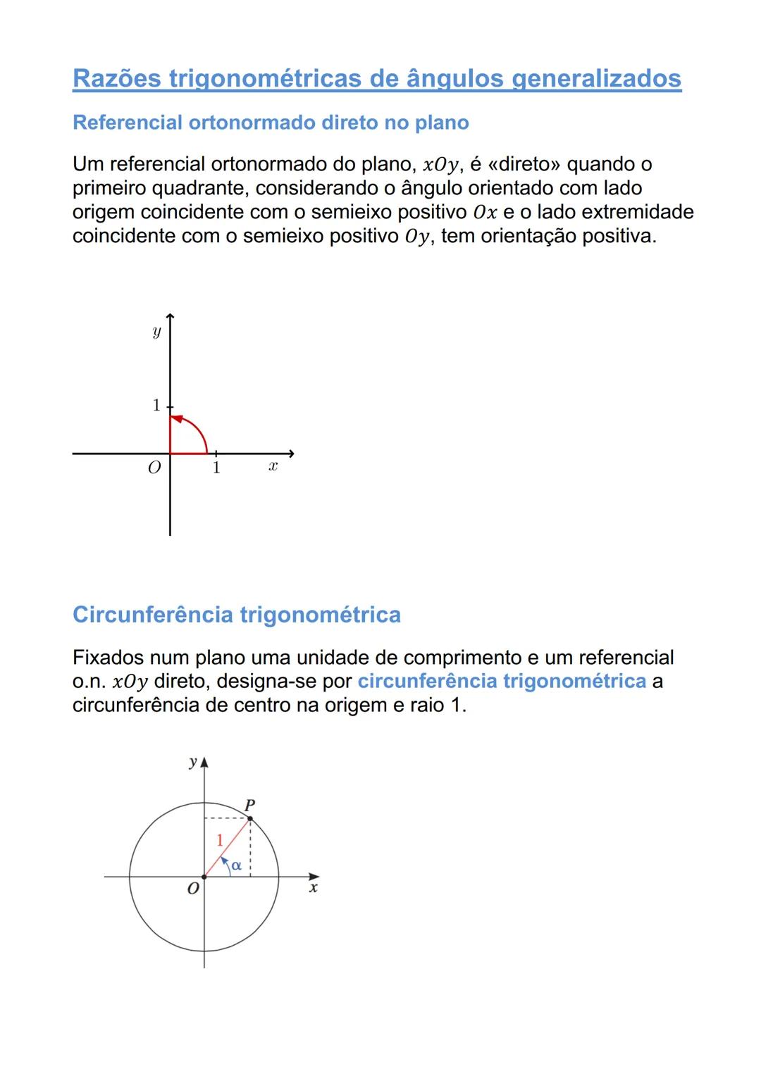 # TRIGNOMETRIA E FUNÇÕES
TRIGNOMÉTRICAS
Extensão da trigonometria a ângulos retos e
obtusos e resolução de triângulos
Razões trigonométric