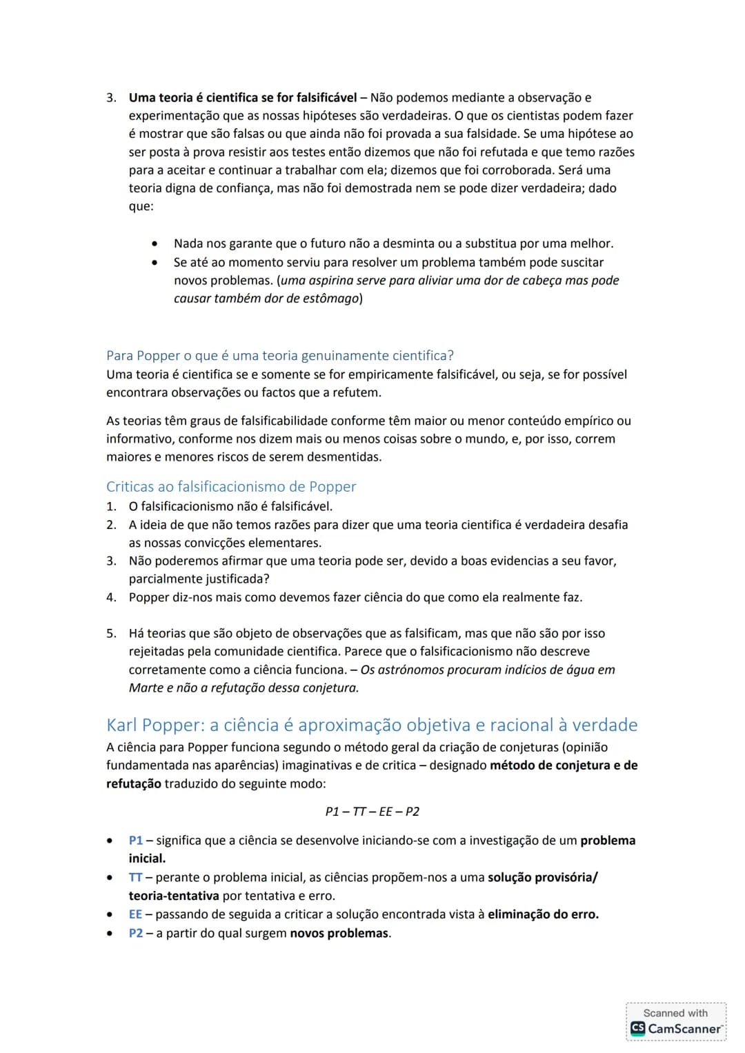 # O Conhecimento Científico
Características gerais do conhecimento vulgar ou do senso
comum.
O conhecimento vulgar não é metódico; as suas