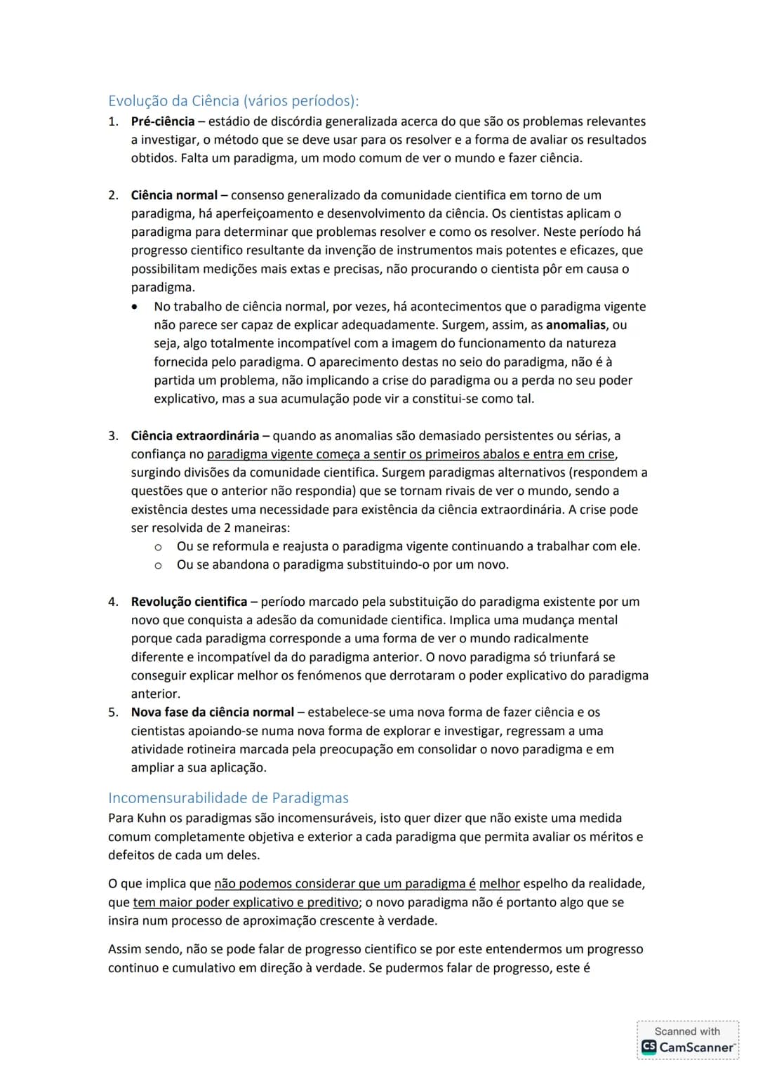 # O Conhecimento Científico
Características gerais do conhecimento vulgar ou do senso
comum.
O conhecimento vulgar não é metódico; as suas