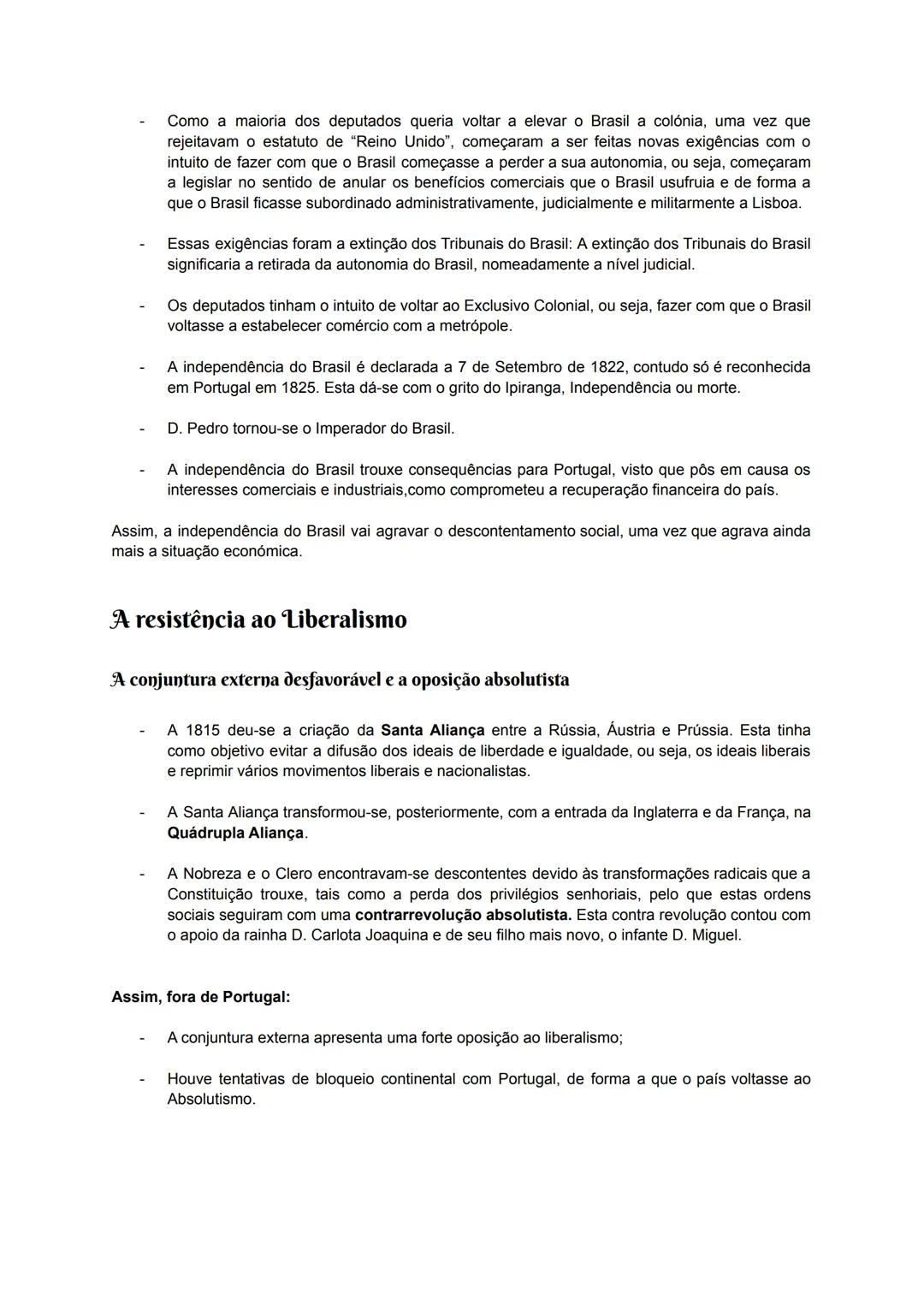 # A Revolução de 1820- A implementação do
Liberalismo em Portugal
A rebelião em marcha:
Aproveitando a ausência de Beresford que se encont