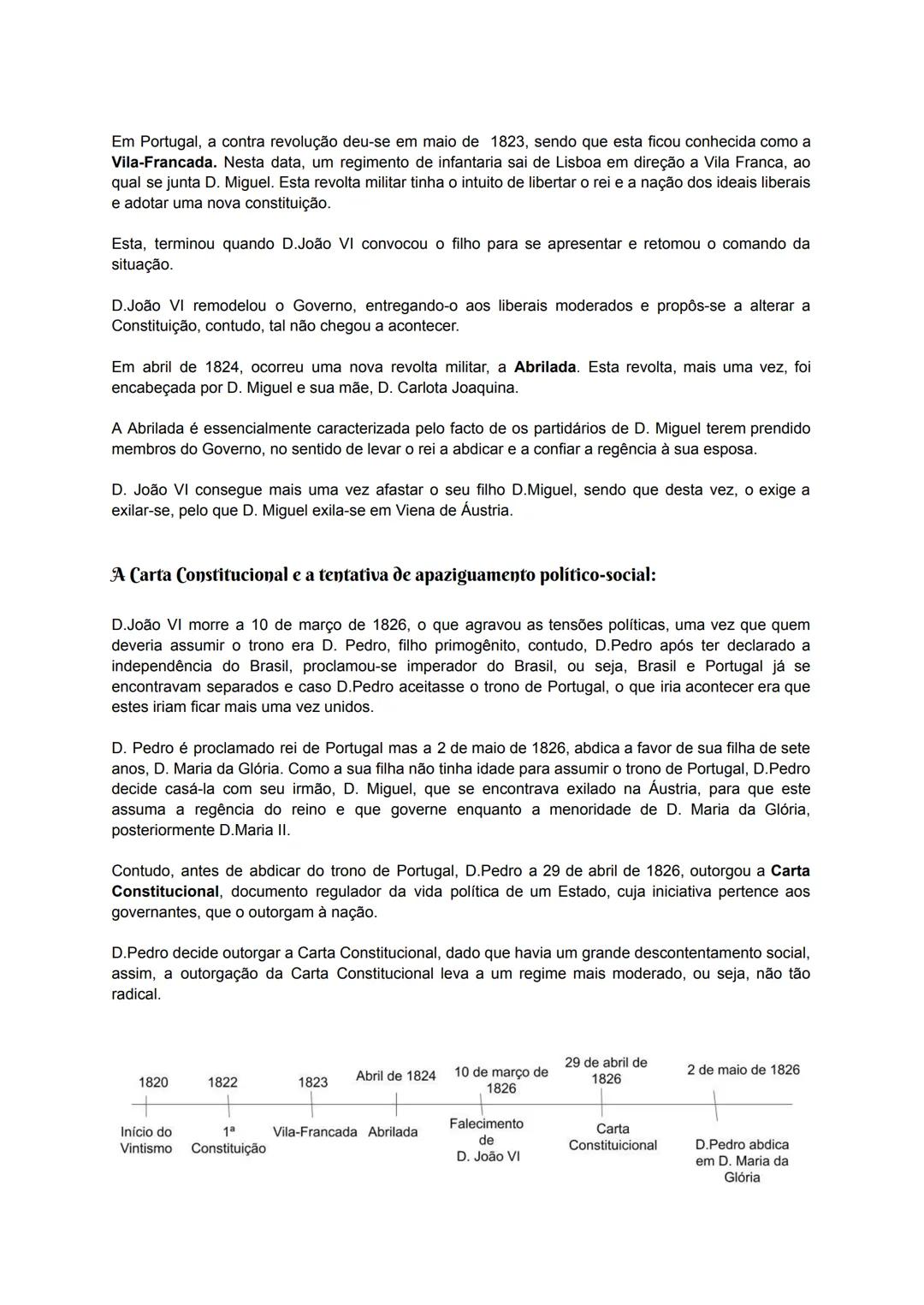 # A Revolução de 1820- A implementação do
Liberalismo em Portugal
A rebelião em marcha:
Aproveitando a ausência de Beresford que se encont