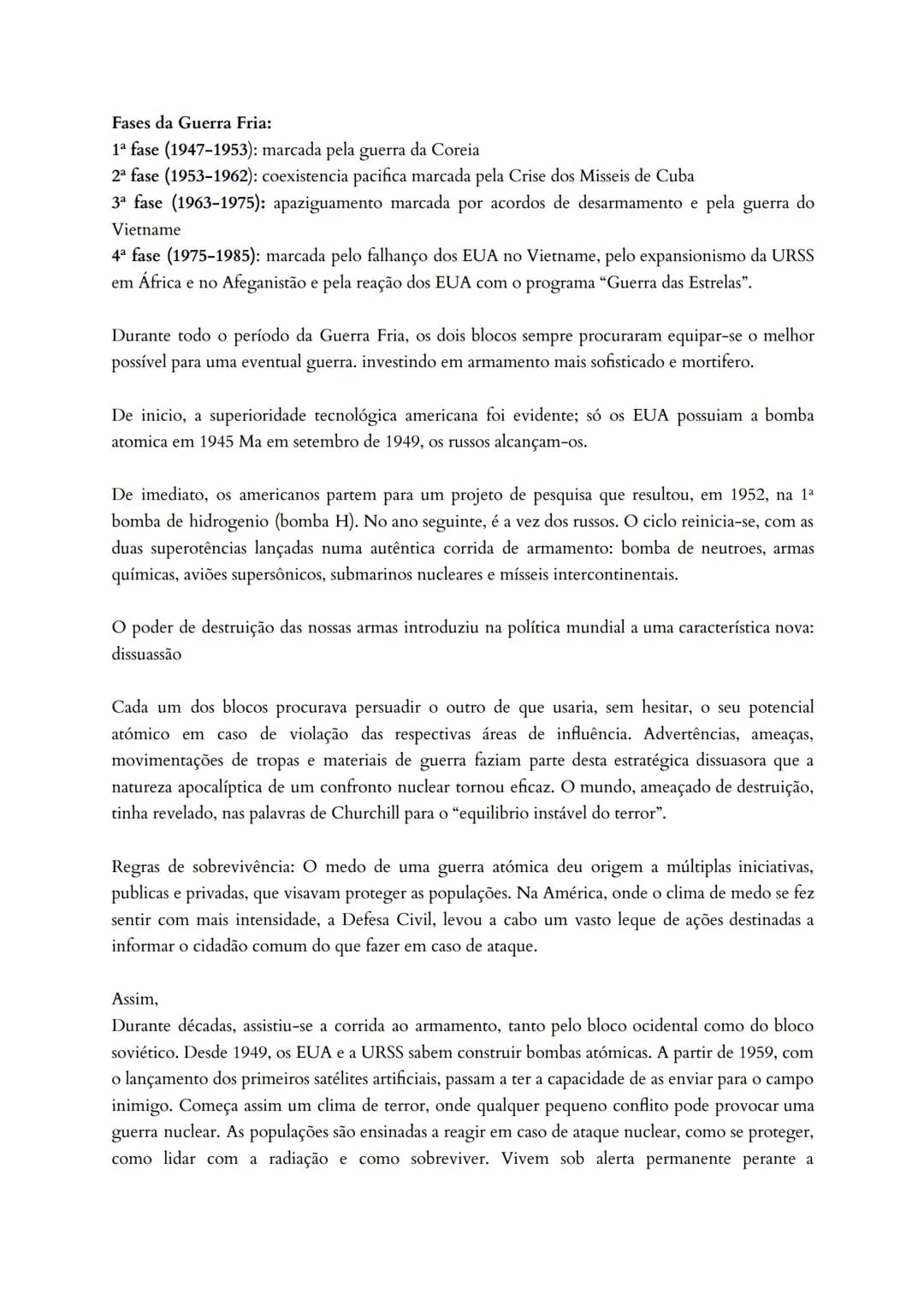 # Da 2ª Guerra Mundial à Guerra fria
Nascimento e afirmação de um novo quadro geopolítico
Quando a 2ª Guerra Mundial termina, o equilíbrio