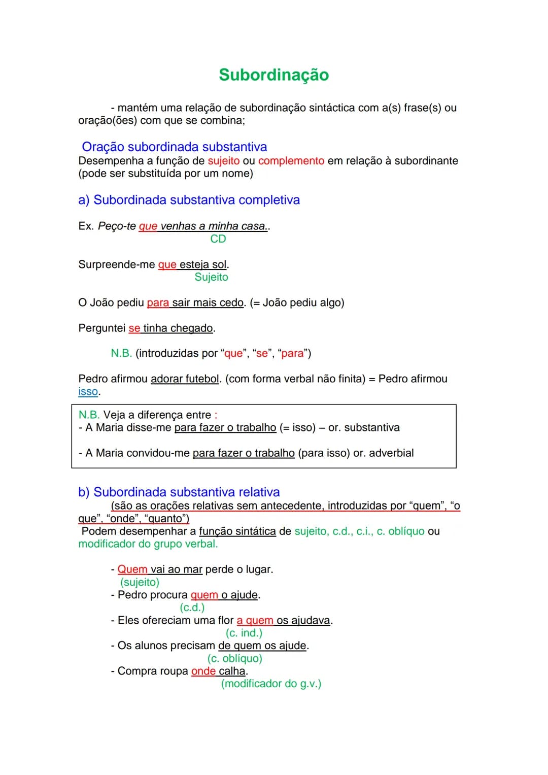# Orações Coordenadas
a) Orações coordenadas copulativas (valor aditivo)
Ex: Levantou-se e saiu.
Deus quer, o homem sonha, a obra nasce.