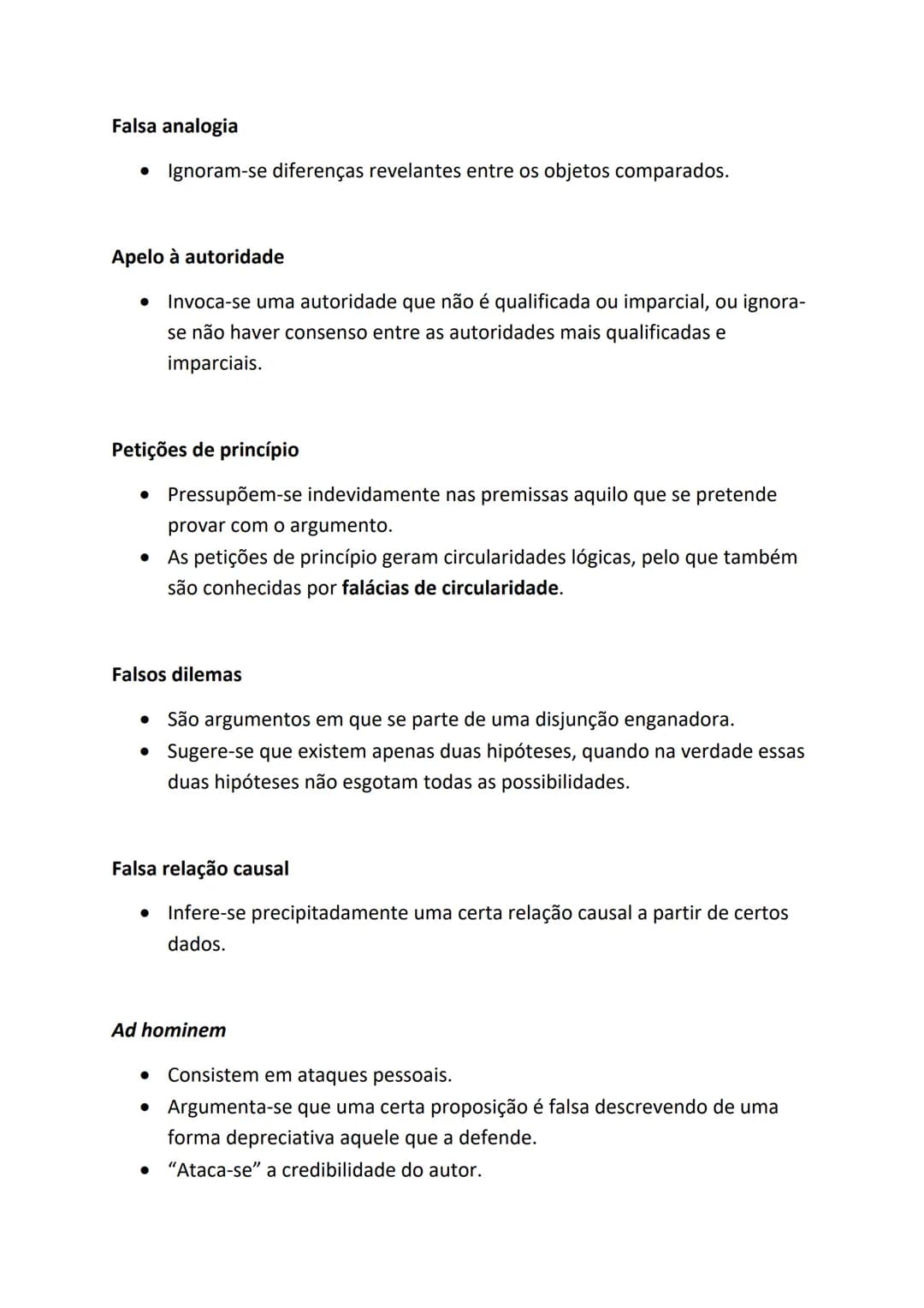 Filosofia (10ºano)
Lógica Informal - Argumentos não-dedutivos
Argumentos
não-dedutivos
Indutivos
Analogia
Autoridade
Generalizações
P