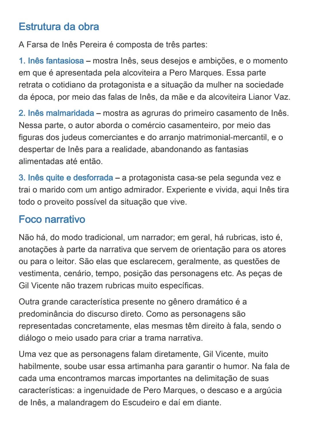 # A FARSA DE INÊS PEREIRA (GIL VICENTE)
A Farsa de Inês Pereira é também considerada a peça mais divertida e
humanista de Gil Vicente. O as