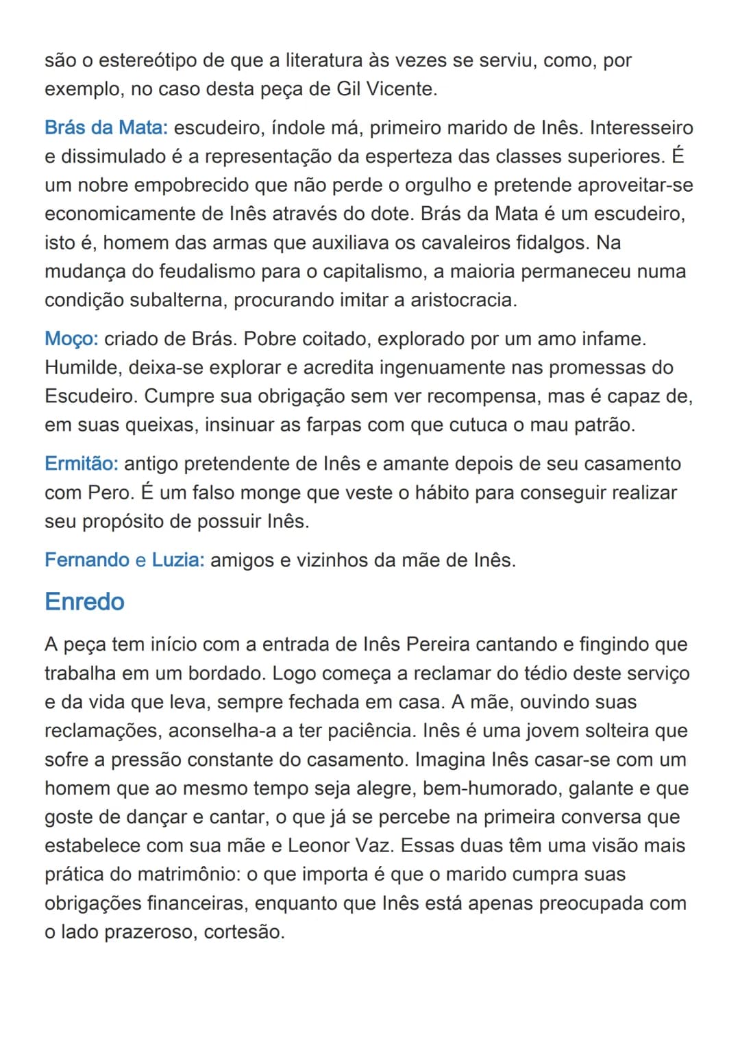 # A FARSA DE INÊS PEREIRA (GIL VICENTE)
A Farsa de Inês Pereira é também considerada a peça mais divertida e
humanista de Gil Vicente. O as
