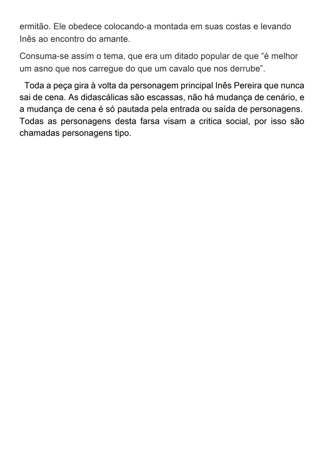 # A FARSA DE INÊS PEREIRA (GIL VICENTE)
A Farsa de Inês Pereira é também considerada a peça mais divertida e
humanista de Gil Vicente. O as