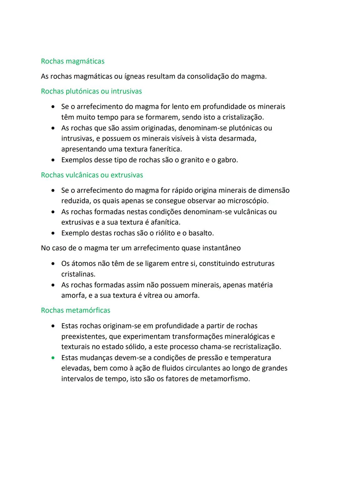 # Tipos de Rochas e Ciclo das Rochas
## Rocha
- É um agregado natural formado por um ou mais minerais.
- As rochas são materiais da Terra