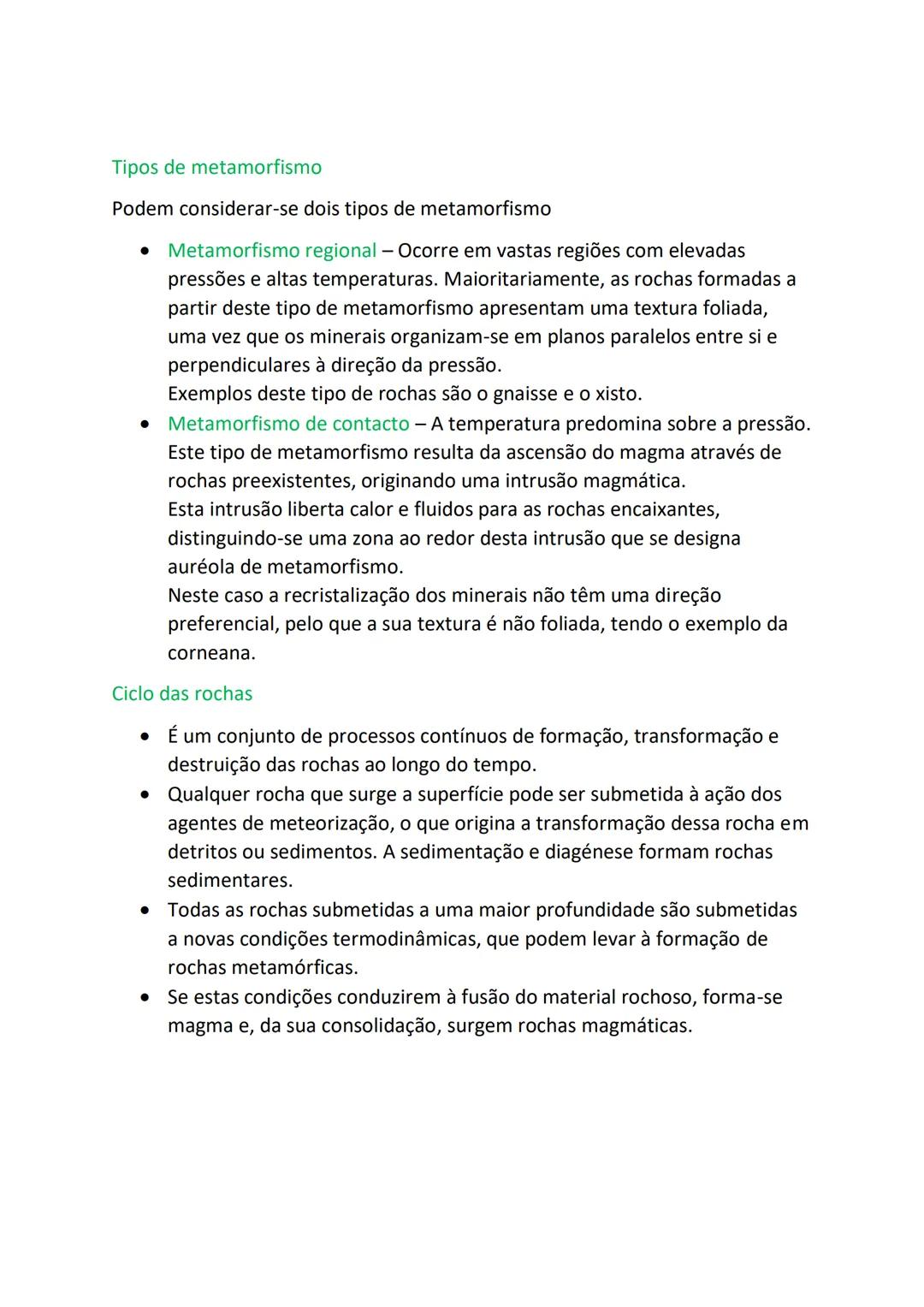 # Tipos de Rochas e Ciclo das Rochas
## Rocha
- É um agregado natural formado por um ou mais minerais.
- As rochas são materiais da Terra