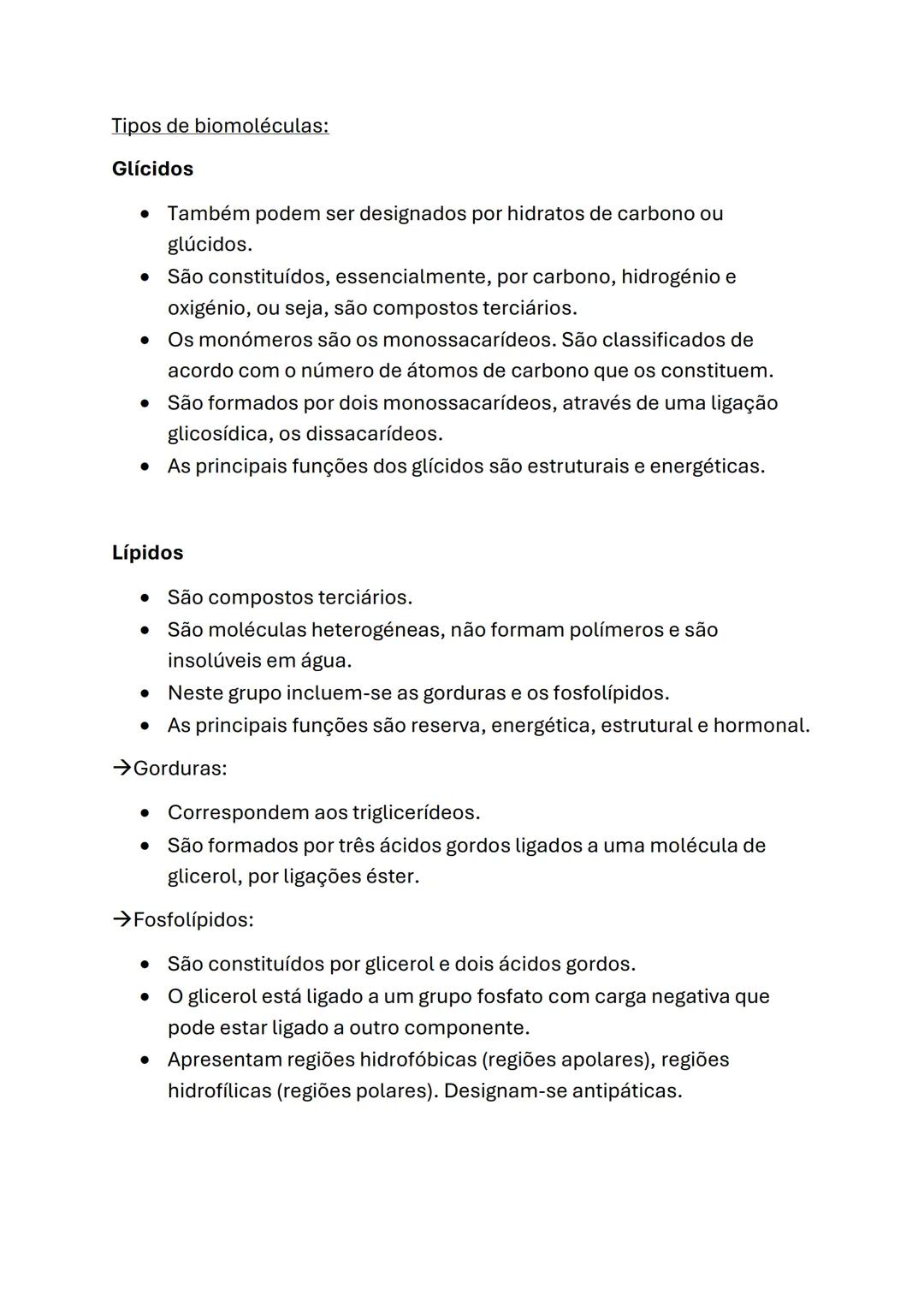 Biologia e Geologia
Biologia (10°ano)
Células e biomoléculas
* A célula é a unidade básica comum a todos os seres vivos - Unidade
estru