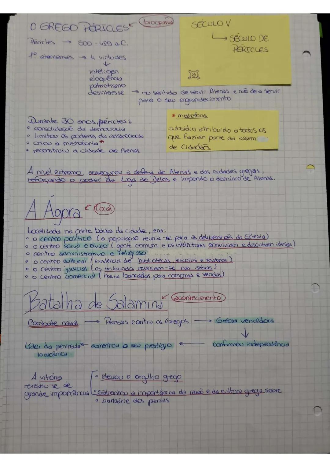 Exame HCA 2024
SÉCULO Va.c. ATENAS (Tempo)
Uo sul da peninsula Bolcânica — civilização grega ou Helénica
SécV → cidades estado → Atenas
*cid