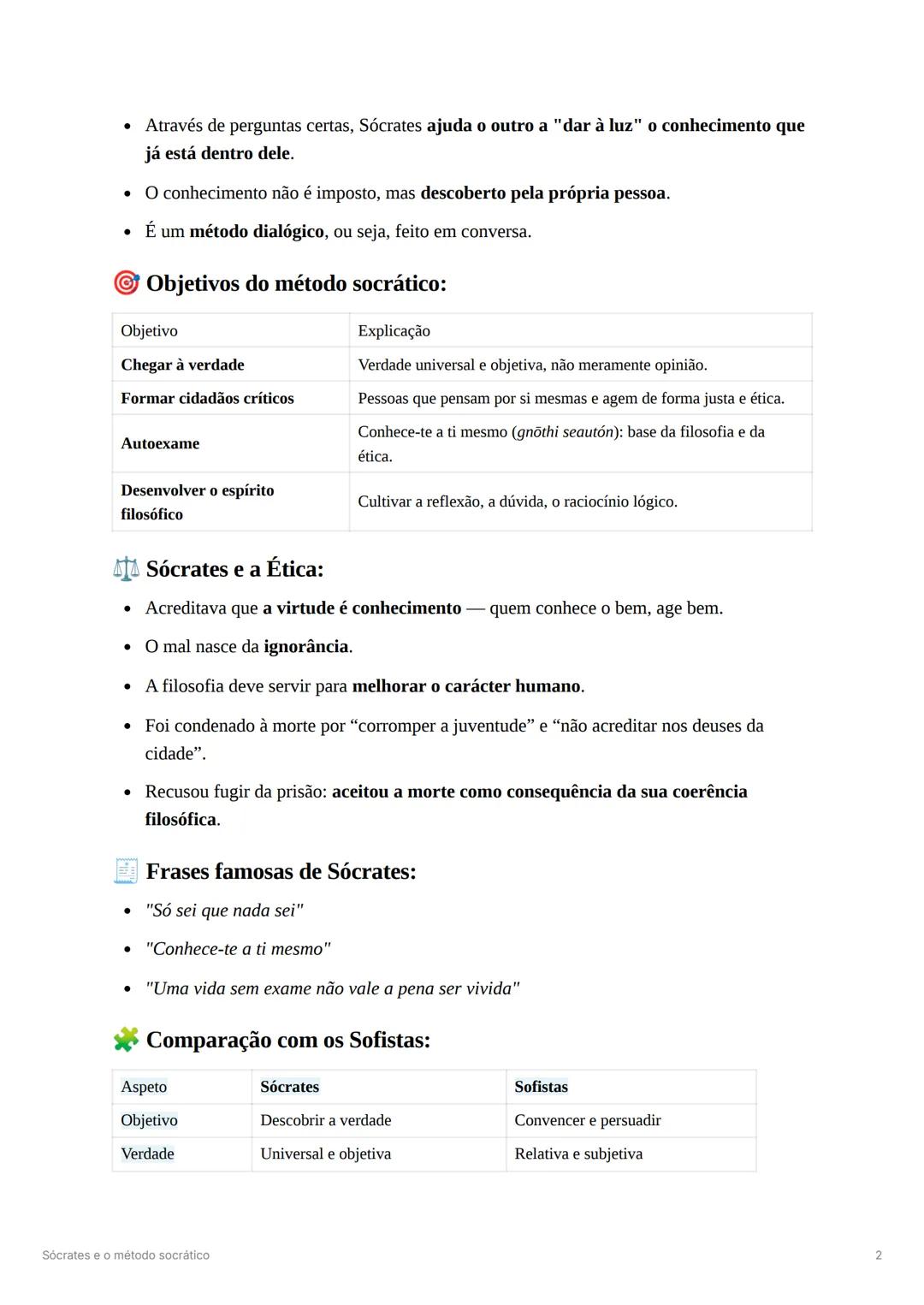 Sócrates e o método socrático
Sócrates (469 a.C. – 399 a.C.)
Contexto:
- Filósofo da Grécia Antiga (Atenas).
- Considerado um dos pais da Fi